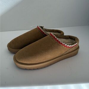 Keto Cozy Genuine Suede Water Repellent Brown Slip-On slippers Loafers